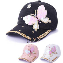 Doitbest Rhinestone mens Baseball Cap hiphop cap Iron ring butterfly Adjustable Snapback Couples Hats for lady men women 2024 - buy cheap