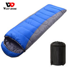 Saco de dormir west biking, saco de dormir leve e quente para acampamento, 4 estações, ao ar livre, viagem, ciclismo, à prova d'água 2024 - compre barato