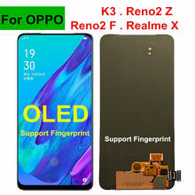 6,53 "OLED Поддержка и олеофобным покрытием для Oppo Reno2 Z Realme X ЖК-дисплей Дисплей сенсорный Экран аналогово-цифровой преобразователь для Oppo K3 Рено 2Z 2F 2 F ЖК-дисплей 2024 - купить недорого
