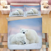 3D Animal Polar Bear Lion Print Bedding Set Duvet Covers Pillowcases One Piece Comforter Bedding Sets Bedclothes Bed Linen 02 2024 - buy cheap
