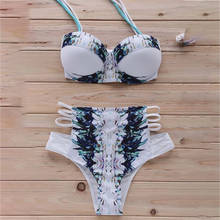 Sexy Underwired Bikinis INs Floral Swimwear Women Swimsuit Female High Waist Bikini Set Push Up Beach Wear Swim Bathing Suits 2024 - buy cheap