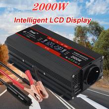 DC12V To AC 220V 2000W EU AC Outlet Solar Inverter Modified Sine Wave LCD Display инвертор 12v 220v инвертор 12v 220v авто инвер 2024 - buy cheap