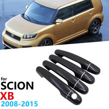 Luxurious Gloss Black Carbon Fiber Car Door Handles Protective Cover for Scion xB 2008~2015 Car Accessories 2009 2010 2011 2012 2024 - buy cheap