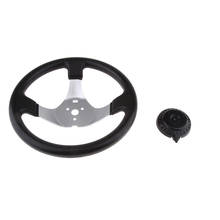 300mm 11.8 inch Steering Wheel with Cap 3 Spoke for Go-Karts 150 250cc 2024 - buy cheap