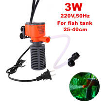 Mini filtro interno para aquário 3w, 3 em 1, bomba submersível com filtro de circulação de oxigênio para tanque de peixes 300l/h 2024 - compre barato