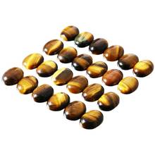 Wholeslae 10pcs/lot Tiger Eye Stone Bead Cabochon 13x18mm Oval Semi jewelry Cabochon for ring face 2024 - buy cheap