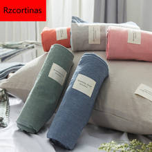 100% Cotton Pillowcase Simple Modern Pillow Case for Bed Throw Comfortable Solid Color Pillow Covers 48x74cm 2pcs A Lot 2024 - buy cheap