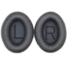 Almohadillas de espuma de cuero para auriculares, repuesto de almohadillas para los oídos para BOSE QC35, Quietcomfort 2, QC2, QC15, QC25, AE2, 1 par 2024 - compra barato
