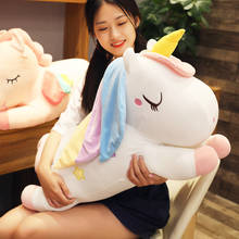 New Big new style 40-130cm Cute Giant Size Unicorn Plush Toy Soft Stuffed Cartoon Unicorn Dolls Animal Horse for drop shiping 2024 - buy cheap