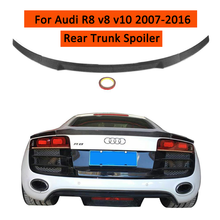 Spoiler traseiro do telhado do tronco para audi r8 v8 v10 fibra de carbono/frp bota asa etiqueta 2007 -2010 2011-2016 2024 - compre barato