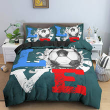 2/3pcs 3D Football In Water Bedding Set King Soccer Duvet Covers Comforter Bed Cover Sets For Boys Adult US EU AU UK Size 2024 - buy cheap