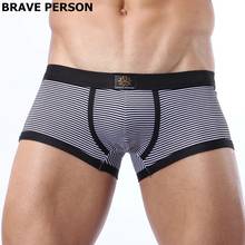 BRAVE PERSON Men's Sexy Striped Underwear Boxers Cotton Fashion Underpants Male Panties Men Boxer Shorts B1001 2024 - buy cheap