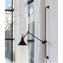 Nordic промышленный настенный светильник с гнездом для Спальня Гостиная исследования Лофт Черный Ретро Бра 110v 220v E27 2024 - купить недорого