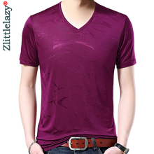 2021 повседневная мужская футболка с коротким рукавом летняя мужская одежда Роскошная футболка уличная мода футболки 52702 2024 - купить недорого