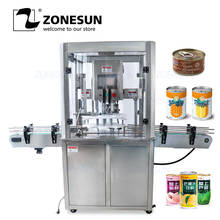 ZONESUN-máquina de sellado automático, selladora de aluminio para alimentos, latas, frutas, vasos, tapones de rosca, cubierta de hojalata, máquinas de embalaje 2024 - compra barato