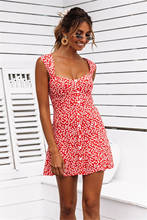 2020 Summer Boho Floral Dress Women Fashion New Party Summer Beach Holiday Vintage Sundress 2024 - buy cheap