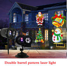 Luz Led para exteriores con diseño de Navidad estrellado láser de doble barril rojo y azul con luz láser 2024 - compra barato
