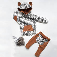 Winter Baby Clothes Boys Tops Boys Pullover Hoodied Girls Hooded Newborn Sweatshirt +Pants Infant Outfits Kid Sport Clothing Set 2024 - buy cheap