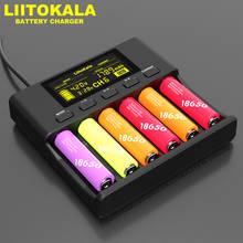 Carregador embutido para bateria com detecção de polaridade automática para carregador de 18650 v 3.7 26650 21700 v aa aaa liitokala 2024 - compre barato