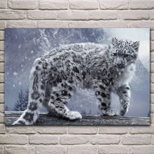 Pôsteres de fantasia de leopardo, tecido para gato grande, imagem na parede, decoração para casa, sala de estar, para quarto kl723 2024 - compre barato