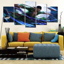 Imagem da arte da parede 5 peça conjunto roronoa zoro cartaz impressão em tela decoração casa pintura sala de estar quadro modular 2024 - compre barato