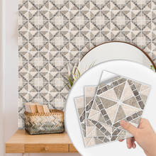 Adesivo de parede de azulejos foscos, papel de parede para cozinha e casa, textura de mármore, 10 tamanhos, antiderrapante 2024 - compre barato