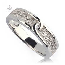 SHUNXUNZE новый продукт роскошные свадебные кольца ювелирные изделия для женщин любимый белый кубический цирконий родиевое покрытие R3267 Размер 6 7 8 9 2024 - купить недорого