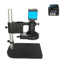 Microscópio industrial vga hdmi com controle remoto, câmera digital 56 leds, 8x-130x, 13mp, solda, bga, pcb, reparo de telefone 2024 - compre barato
