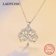 LADYCHIC-Colgante de árbol de la vida para mujer y niña, Collar de plata de ley 925 auténtica, regalo de Navidad, joyería LNS1049 2024 - compra barato