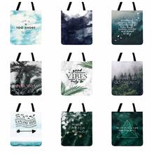 Stay Fresh Beautiful Mountain River Print Tote Bag For Women Casual Tote Outdoor Beach Bags Ladies Shoulder Bag Shopping Bag 2024 - buy cheap
