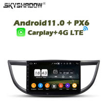 Wireless Carplay Car PX6 Car DVD Player  Android 11 4G+64G 10.1" GPS RDS Auto Radio wifi Bluetooth 5.0 For Honda CRV 2012 - 2015 2024 - buy cheap