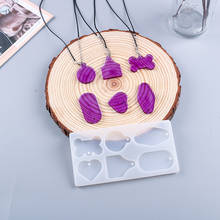 Molde de resina epoxi con forma de corazón, accesorio de joyería para hacer llaveros colgantes, DIY 2024 - compra barato