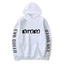 Venda quente eva rainha hoodie moletom moletom feminino casual impresso harajuku streetwear alta qualidade algodão superior simplicidade eva rainha casaco 2024 - compre barato