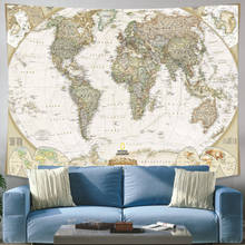 Tapestry Cartoon World Map Hanging Painting Dormitory Decoration Family Living Room Bedroom Tapestry Background Wall Tapestry 2024 - buy cheap