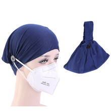 Solid Color Muslim Fashion Turban Bonnet For Women Ready To Wear Button Inner Hijab Caps Arab Wrap Head Scarf Hijabs Cap 2024 - buy cheap
