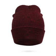 Knit Ski Hat Breathable Elastic Cycling Unisex Winter Outdoors sports Cap  Warm Crochet Headdress Cap Solid color beanie Hat 2024 - buy cheap