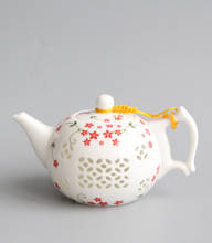 Керамический синий и белый фарфоровый чайный сервиз Linglong чайный набор кунг-фу, Хрустальный полый чайник Цзиндэчжэнь 2024 - купить недорого