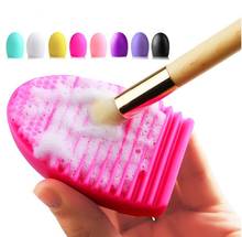 1PC Silicagel nuevo cepillo de maquillaje Herramientas de limpieza de lavado tablero de cosméticos brochas de maquillaje tabla de lavado cepillo limpiador herramienta 2024 - compra barato