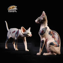 1/6 масштабная имитация татуировки JXK версия Сфинкса (безшерстного кота) Имитация модели животного статический режим украшения Play Gifts Show 2024 - купить недорого