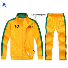 Conjunto de camisa de futebol infantil, roupa esportiva e de treino para outono e inverno, kits de futebol futsal para meninos 2024 - compre barato