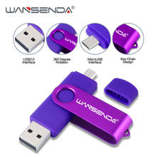 New WANSENDA 2 in 1 OTG USB Flash Drive 8GB 16GB 32GB 64GB 128GB Pen Drive External Storage Pendrive 256GB Android USB Stick 2024 - buy cheap