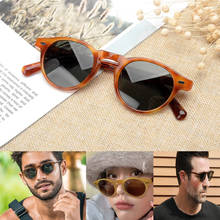 Óculos de sol gregory peck acetato ov5186 óculos escuros retrô redondo masculino de marca de luxo polarizados para mulheres óculos de sol para direção uv400 2024 - compre barato