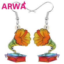 ARWA Acrylic Anime Gramophone Phonograph Earrings Drop Dangle Instrument Jewelry For Women Girl Teen Kid Charm Decoration Gift 2024 - buy cheap