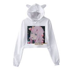 Zero Two Darling In The Franxx Streetwear Harajuku Hoodie Women Pullovers Vintage Plus Size Female Sweatshirts Women cropped Top 2024 - buy cheap