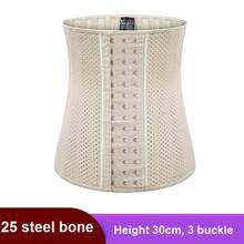 Plus Size Long Style 25 Steel Bone Natural Latex Corset Sports Waist Trainer Breathable Belt Flat Belly Woman Slimming Sheath 2024 - buy cheap
