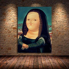 Nordic Funny Art Mona Lisa Canvas Paintings By Fernando Botero Famous Wall Art Poster And Prints Abstract Art Picture Unframed 2024 - buy cheap