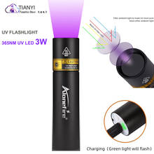 LED 365nm ultraviolet flashlight for pet dye hunting mark usb rechargeable ultraviolet ultraviolet invisible flashlight 2024 - buy cheap