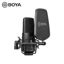 BOYA BY-M800 Large Diaphragm Microphone Low-cut Filter Cardioid Condenser Mic for Studio Broadcast Live Vlog Video Recording Mic 2024 - buy cheap