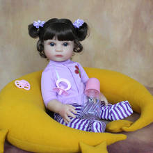 48 CM Soft Silicone Body Reborn Baby Doll For Girl Full Vinyl Bebe Dress Up Birthday Gift Bonecas Kid Bathe Play House Toy 2024 - buy cheap