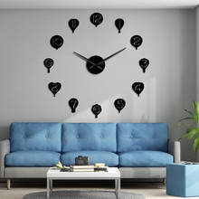 Floating Hot Air Balloon Wall Art DIY Giant Wall Clock Kid Room Nursery Silent Movement Decorative Frameless Large Wall Watch 2024 - buy cheap